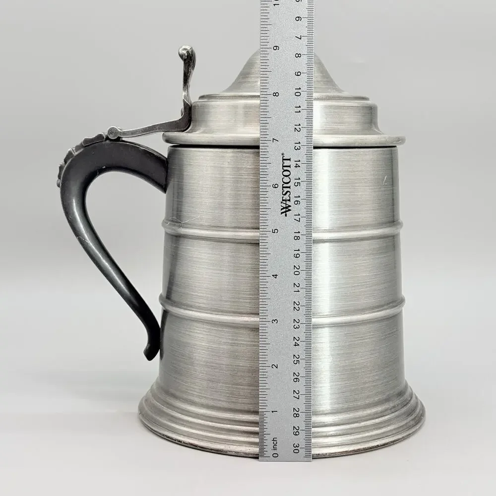 Seymour Mann Imports Pewtertone Pewter Ice Bucket Stein Italy Vintage Lined